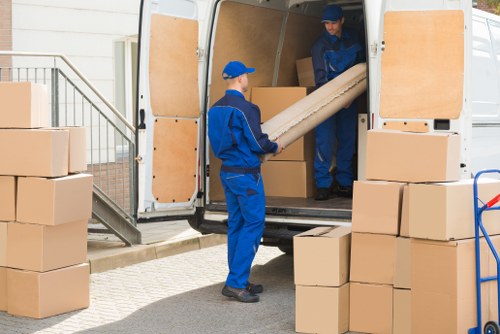 Removal team planning a house move in Highbury street