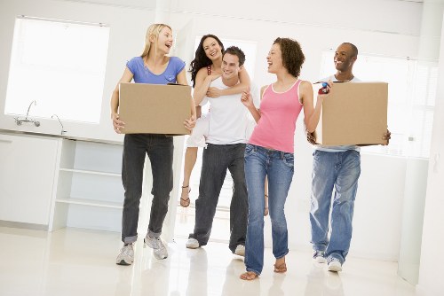 Removal team helping with a home move in Highbury