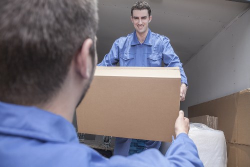 Removal van ready for a residential move in Highbury