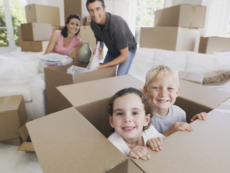 Professional removals team handling boxes and furniture locally