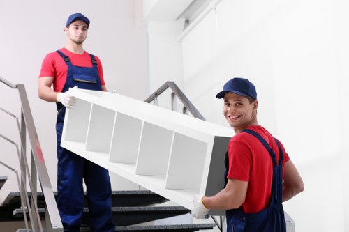 Man and van team beginning a local move in Highbury