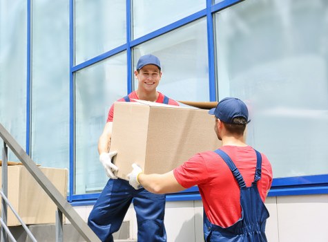 Office relocation planning and packing materials for a Highbury business move