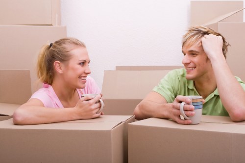 Removal team planning a home move in Highbury on a residential street