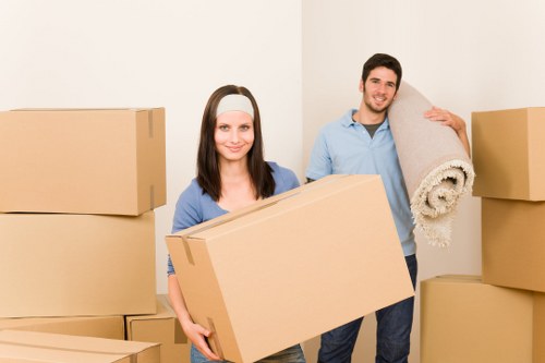 Removal van loaded for a residential move in Highbury